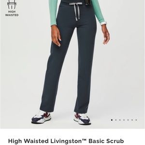 FIGS High Waisted Livingston Pants - Dark Harbor